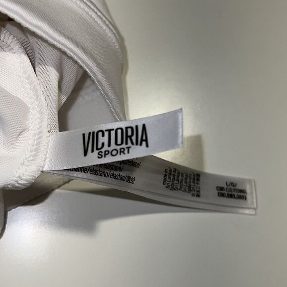Victoria Sport White Athleisure Sports Bra Size L - Picture 6 of 10